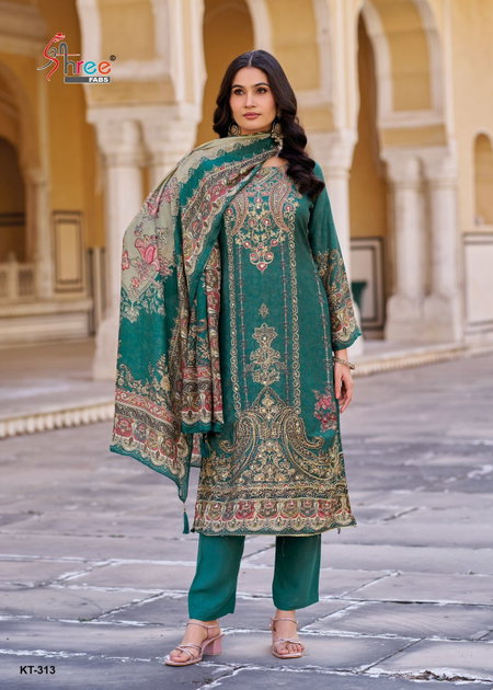 Kt 313 By Shree Viscose Maslin Printed Pakistani Salwar Suits Wholesale Price In Surat 
